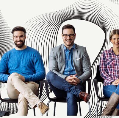 Job seekers at a job interview